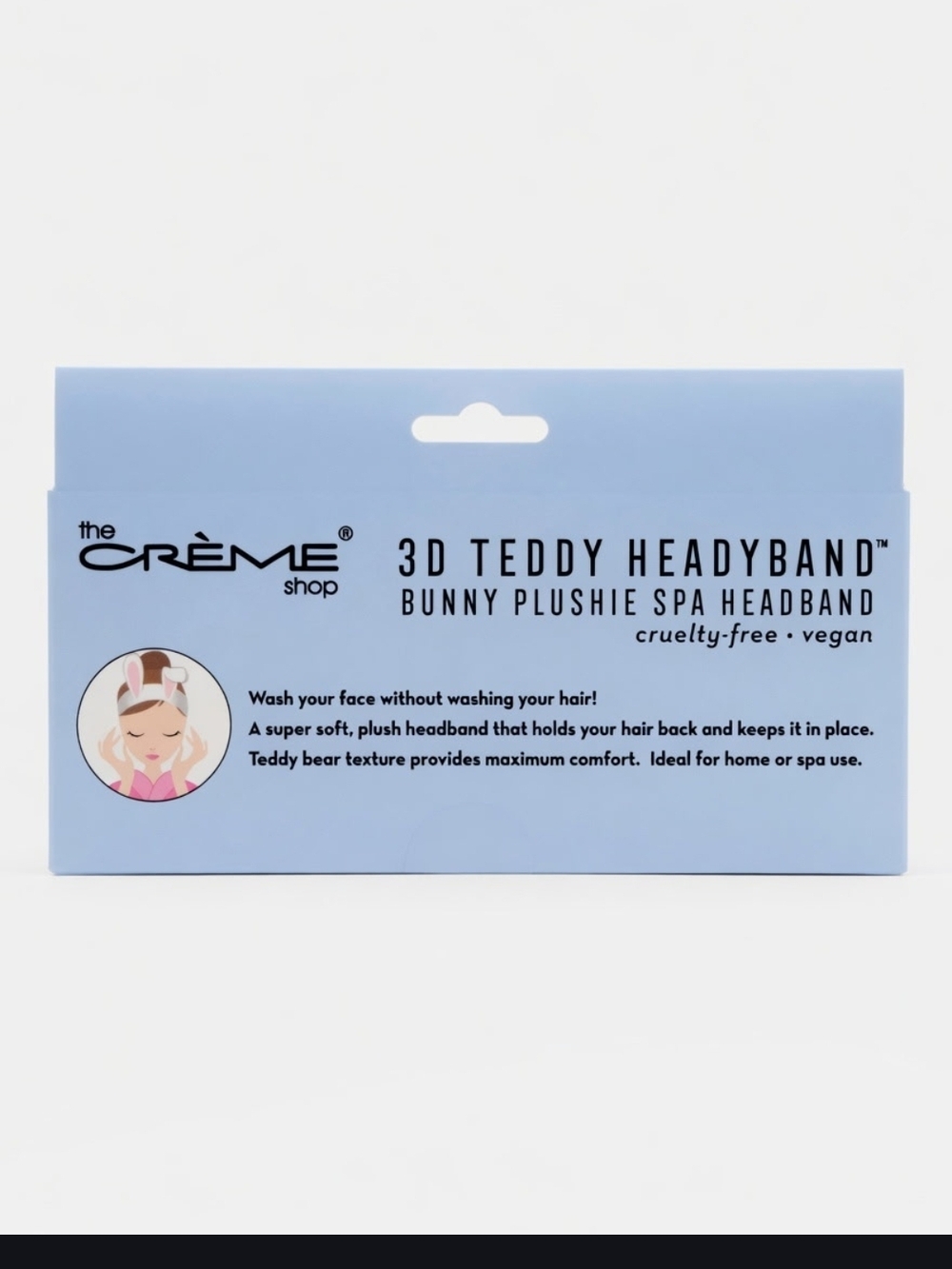 Bandeau 3D Teddy Bunny Plush Headband + Creme Melt Away Cleanser - Picture 4 of 4